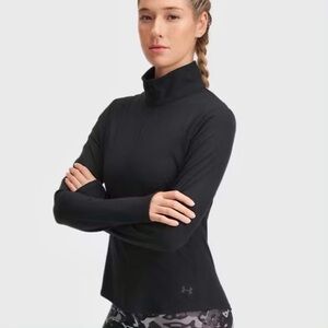 Under Armour Black Long Sleeve Motion Pullover Half Zip Fleece Lined M Jacket
